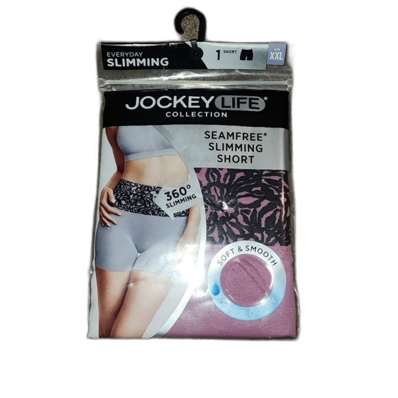 Jockey Essentials Women's Seamfree Slimming Short, Cooling Shapewear,Size XL - Picture 3 of 7